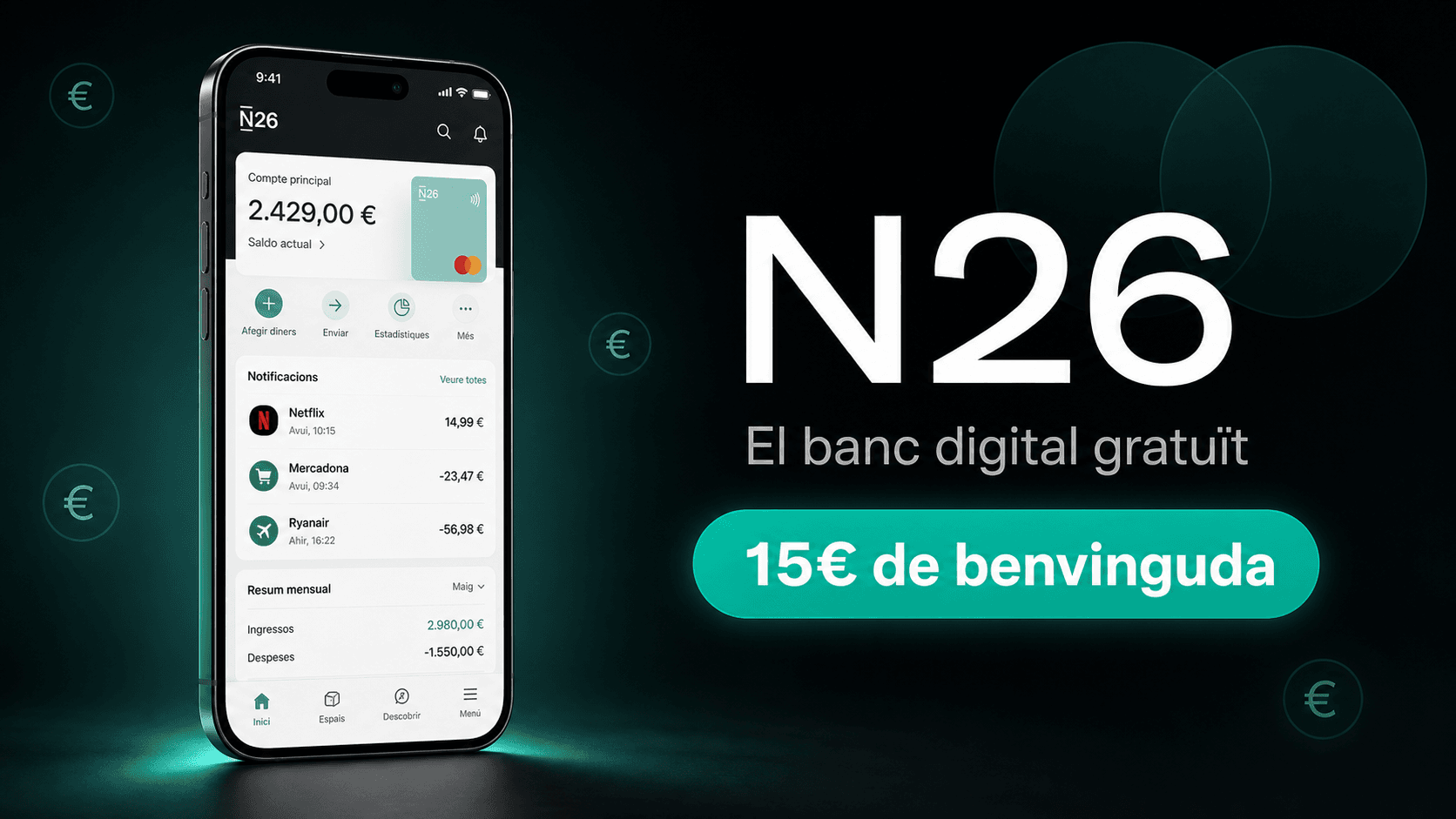 N26: El banc digital amb 15€ de benvinguda